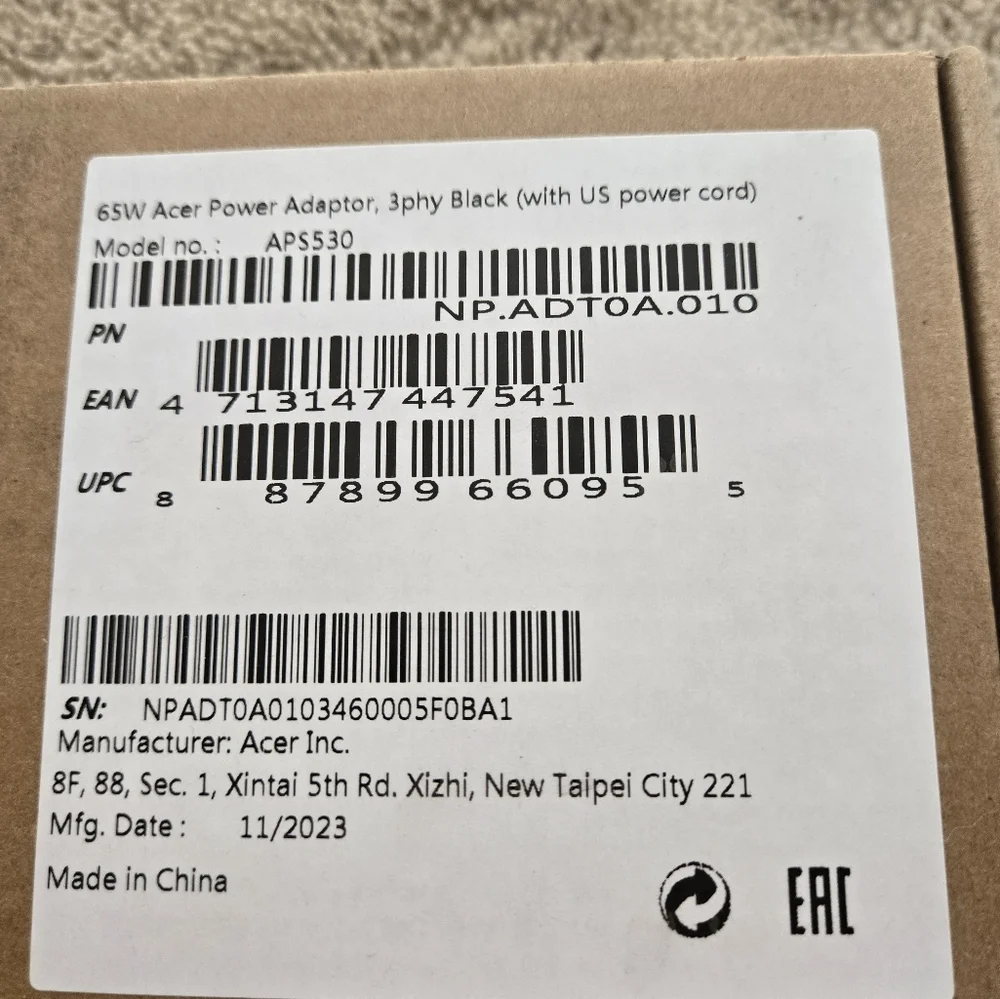 ASUS laptop charger